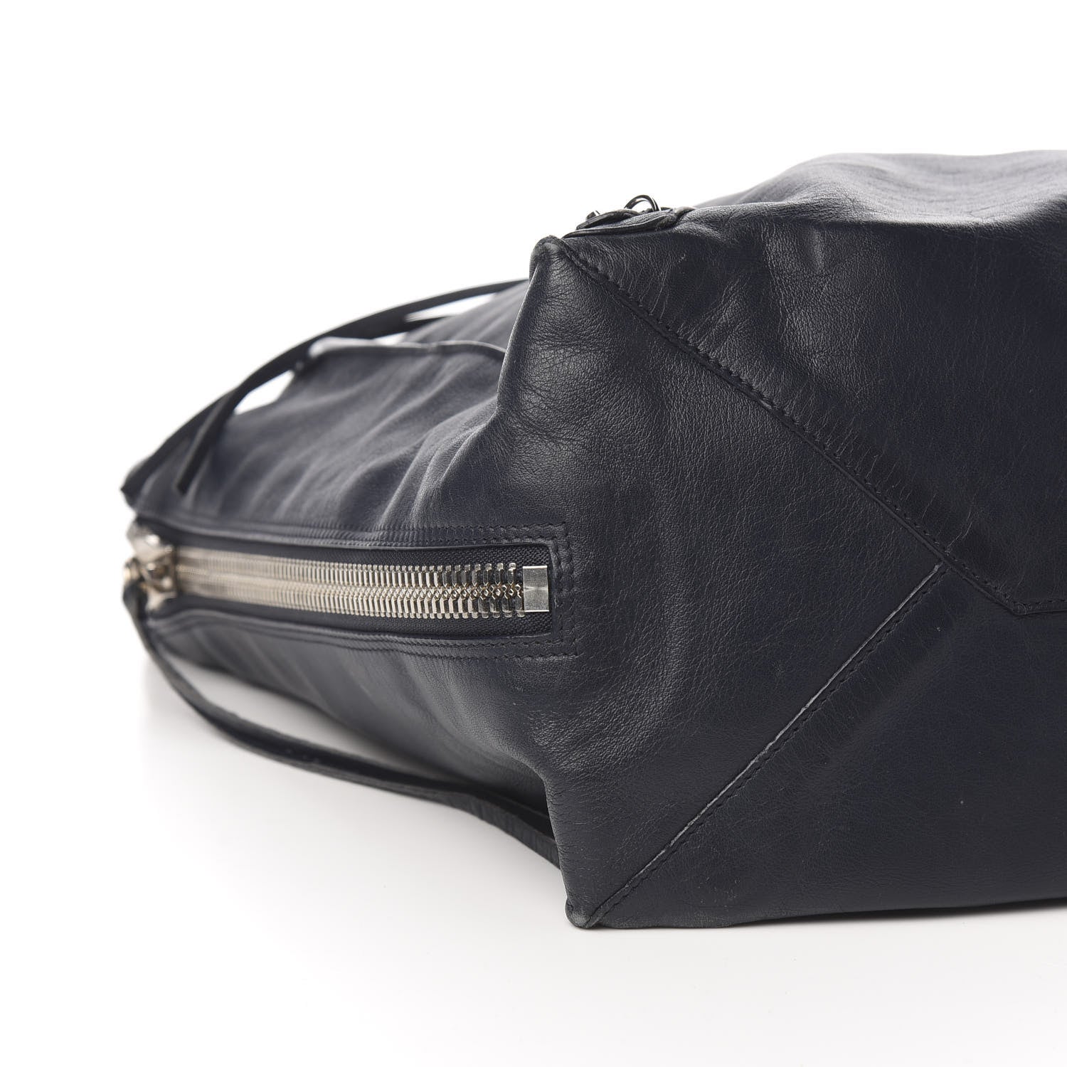 Balenciaga Veau Papier A4 Zip Around Tote Bleu Nuit 7 of 12