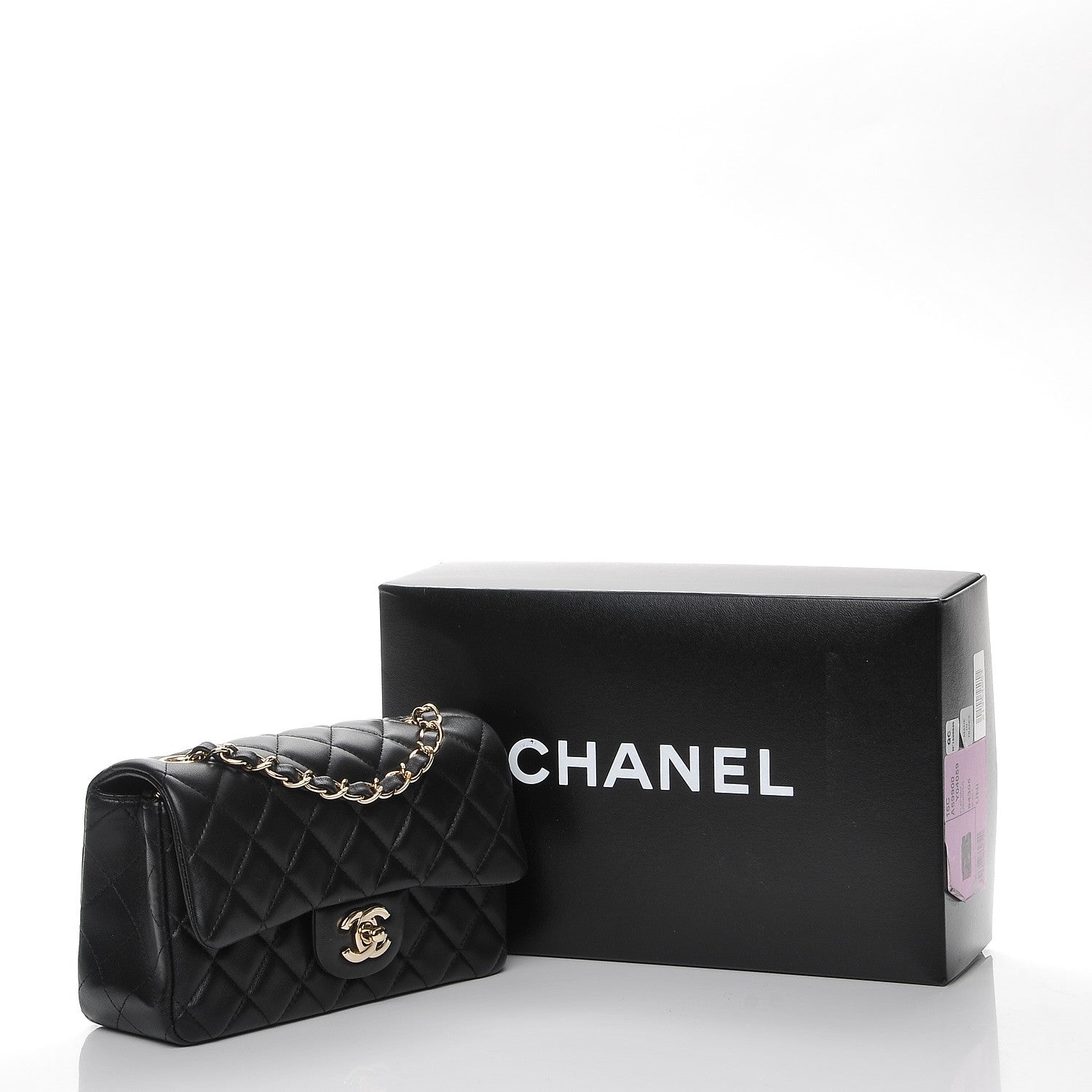 Chanel Lambskin Quilted Mini Rectangular Flap Black 8 of 8