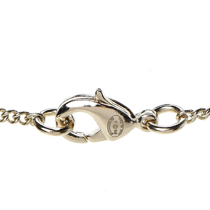 Chanel Crystal Pearl CC Pendant Necklace Gold 5 of 6