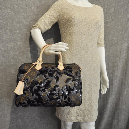 Louis Vuitton Monogram Fleur De Jais Sequins Speedy 30 2 of 8