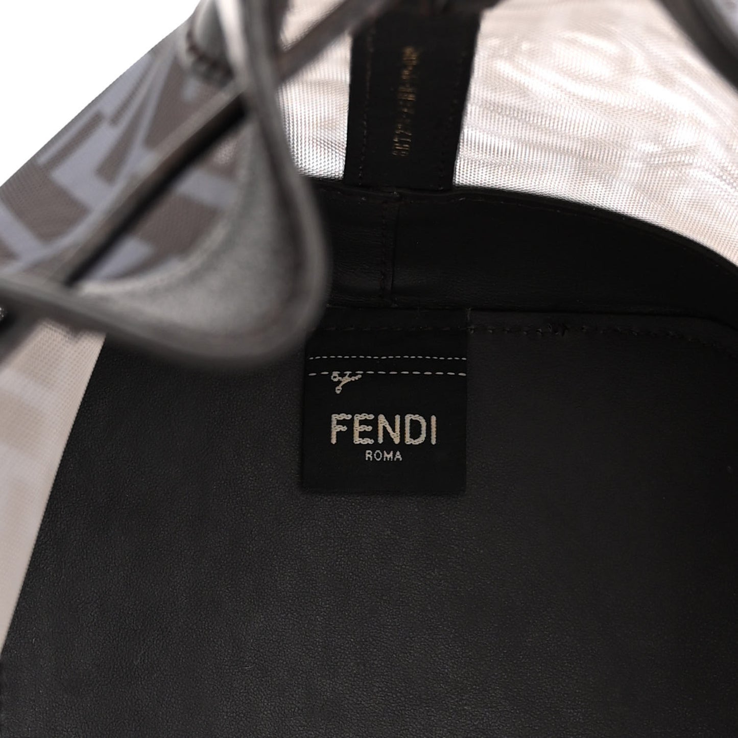 Mesh Vitello Grace F is Fendi FF 1974 Grande Mon Tresor Bucket Bag Azzurro Black Ebano