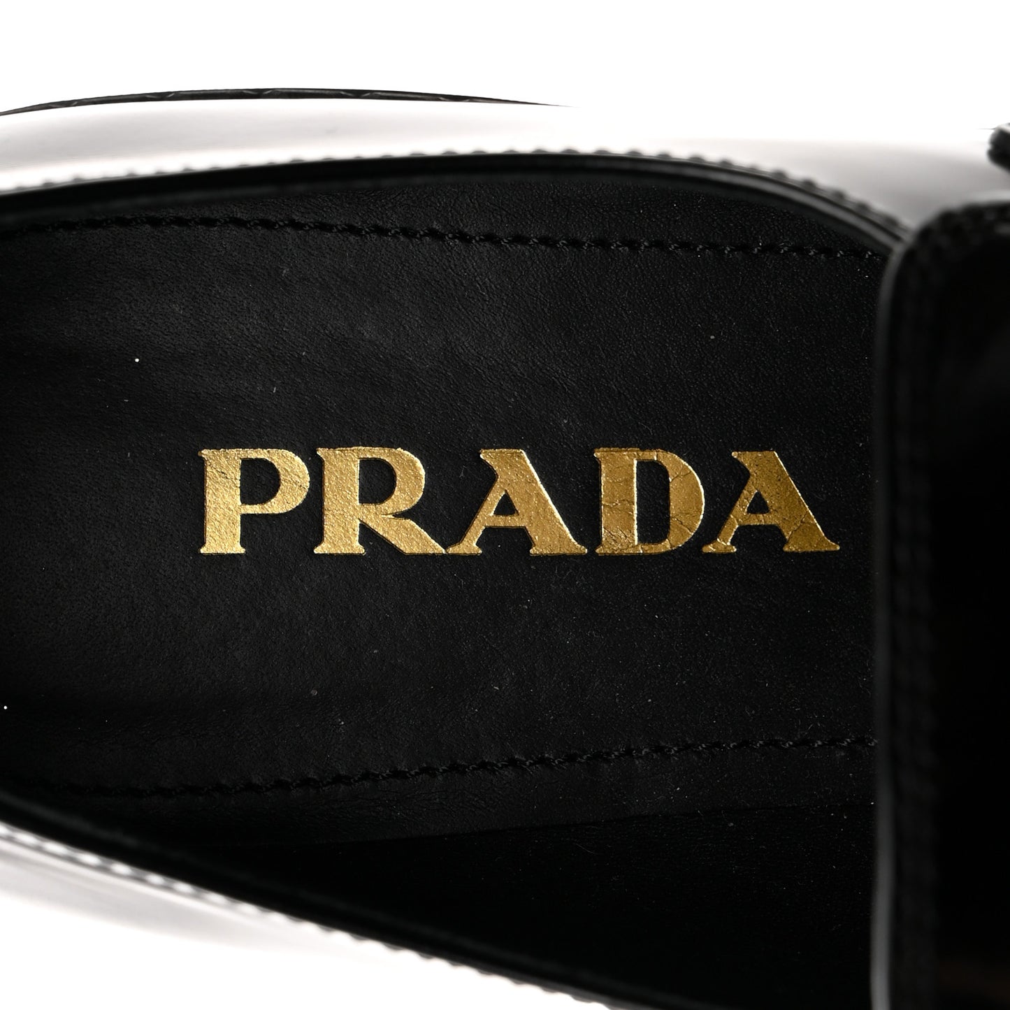 Spazzolato Metal Triangle Logo 50mm Loafers 38 Black