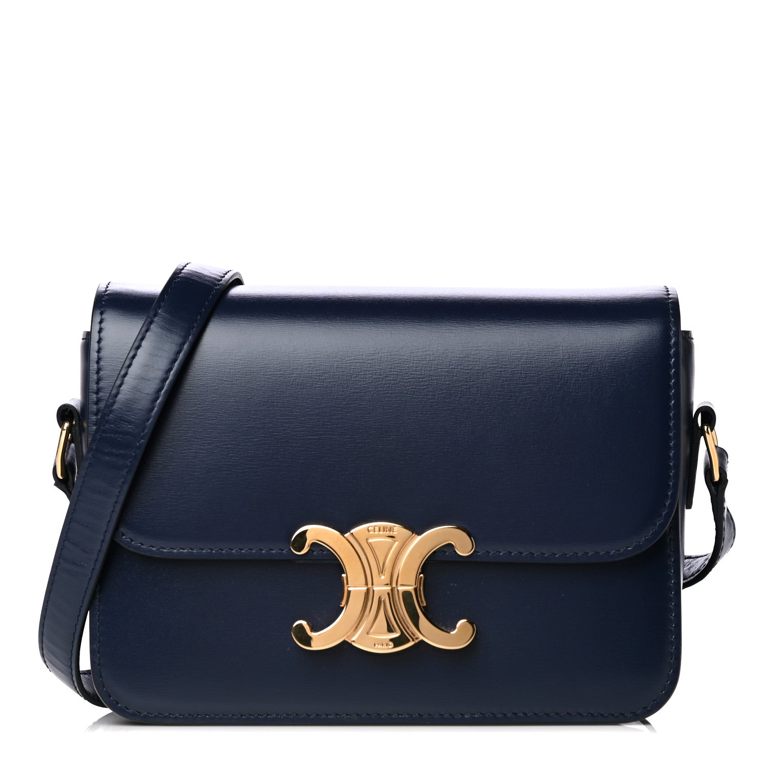 Celine Shiny Calfskin Teen Triomphe Dark Blue 1 of 5