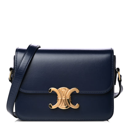 Celine Shiny Calfskin Teen Triomphe Dark Blue 1 of 5