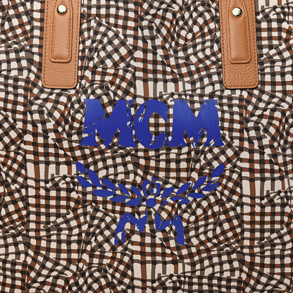 MCM Visetos Large Liz Reversible Shopper Tote Cognac 15 of 15