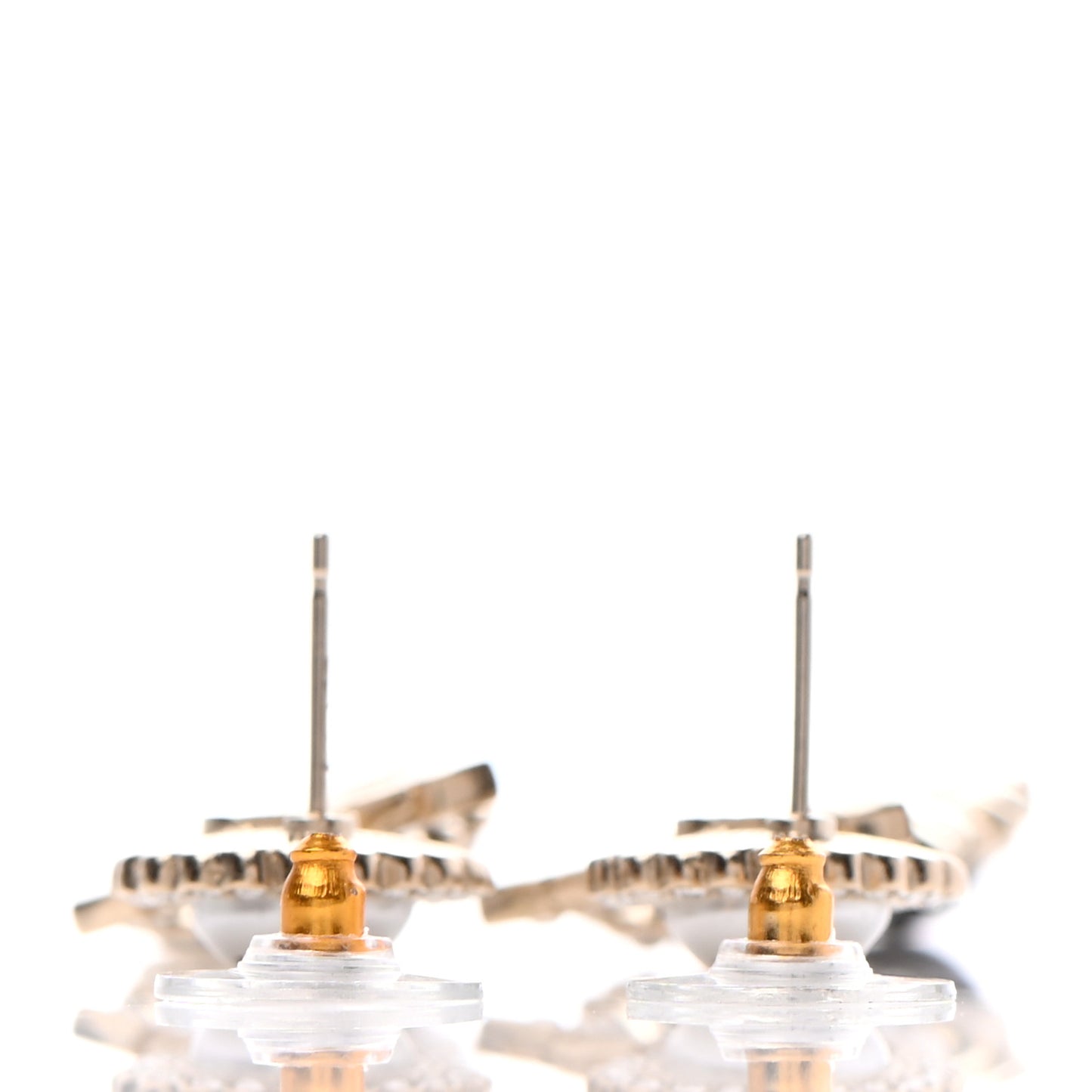Pearl Crystal Queen of France CC Drop Earrings Gold