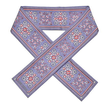 Louis Vuitton Silk Monogram Giant Lvrtual Flowers Bandeau Denim 1 of 3