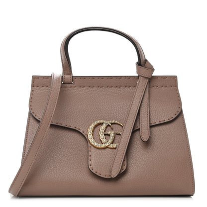 Gucci Calfskin Mini Pearly GG Marmont Top Handle Bag Antique Rose 1 of 11