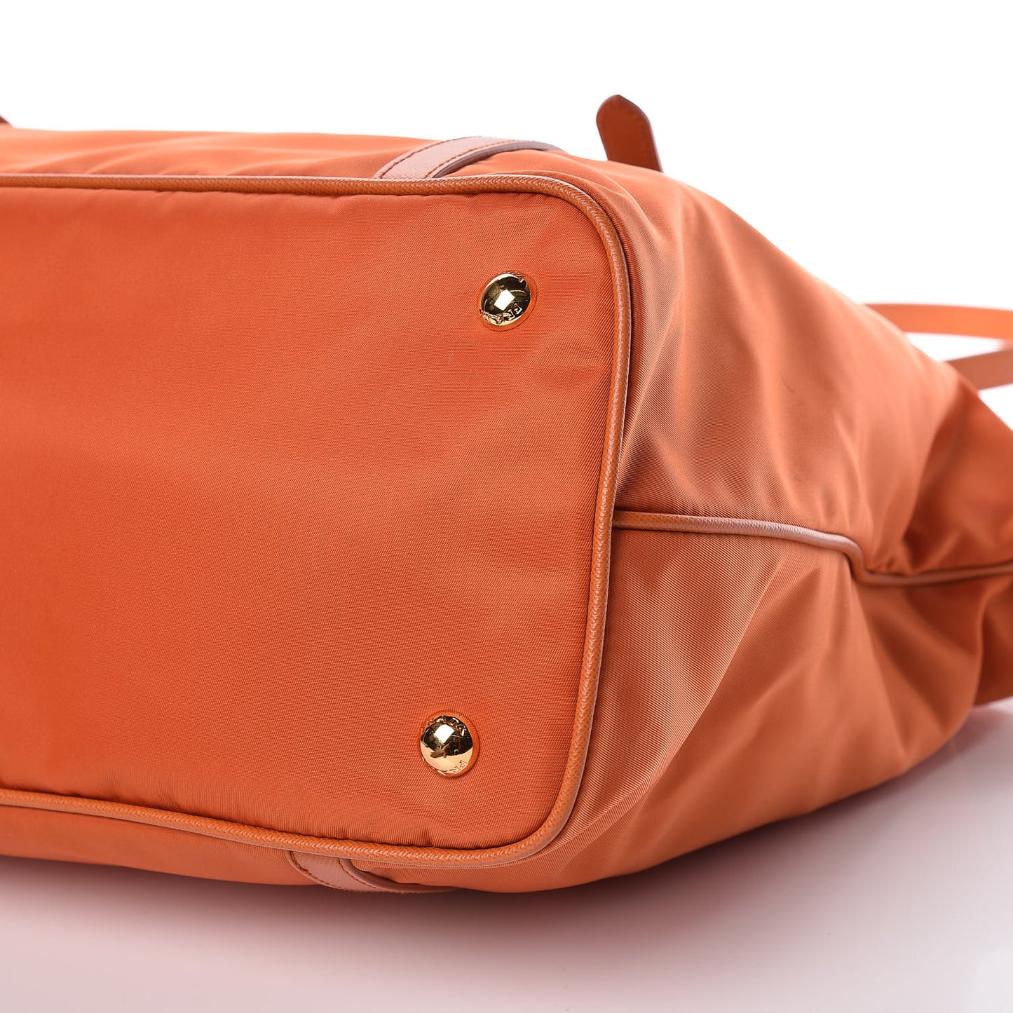 Tessuto Nylon Saffiano Tote Papaya