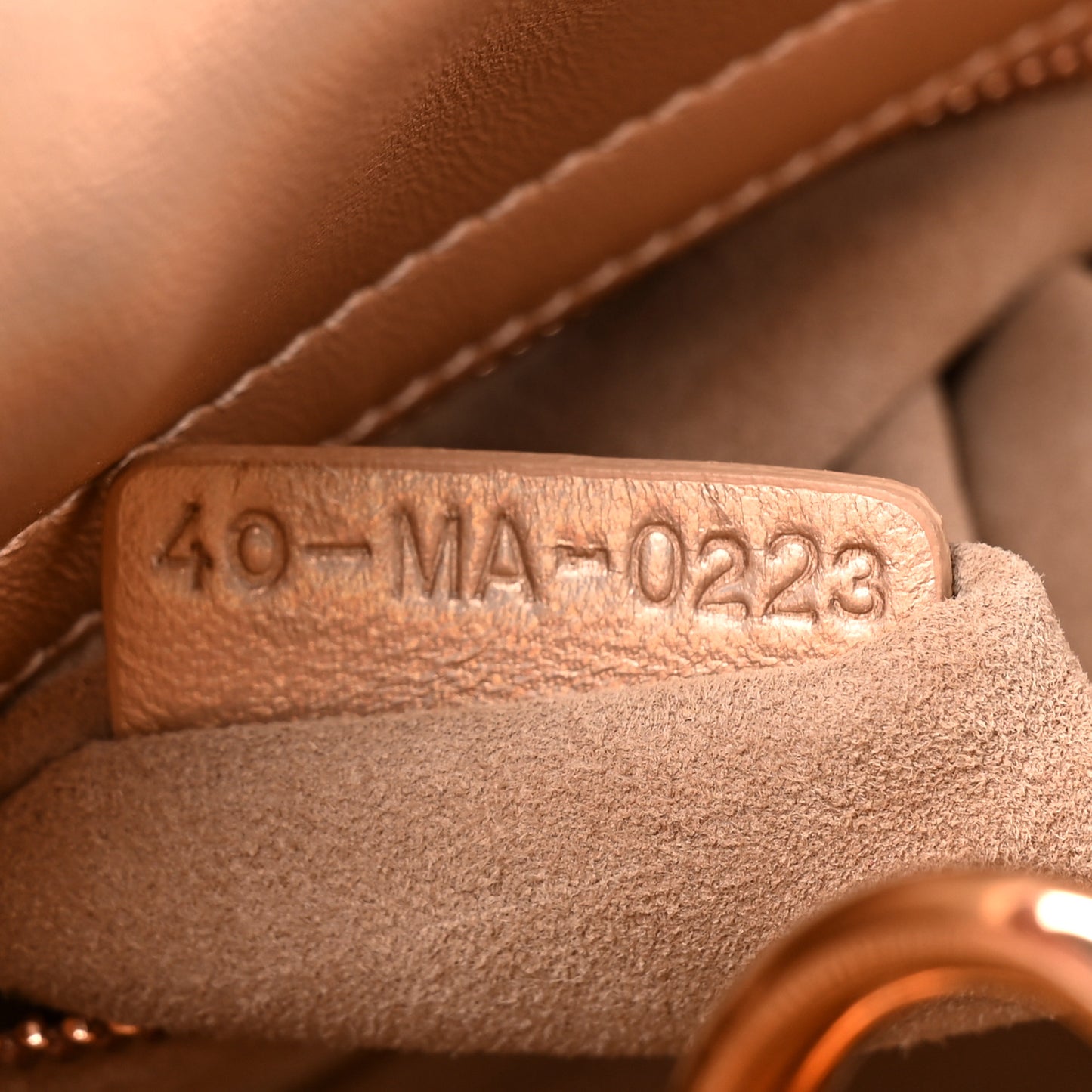 Iridescent Metallic Lambskin Cannage Mini Lady Dior Pink