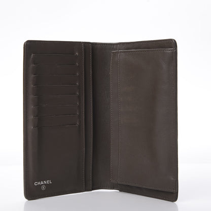 Chanel Grained Patent CC Yen Wallet Brown 5 of 13