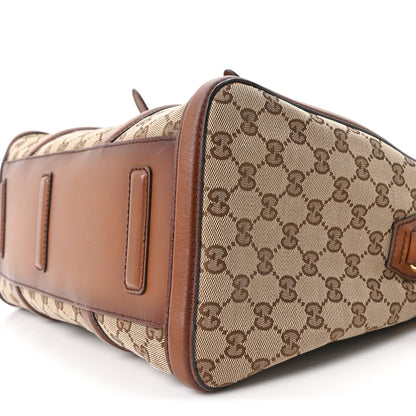 Gucci Monogram Medium Lady Web Boston Bag Beige Cuir 10 of 10