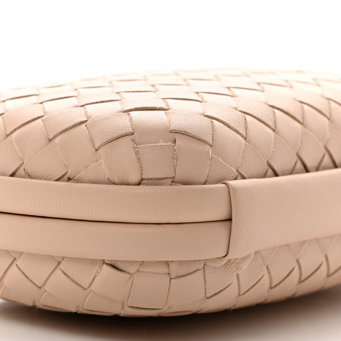 Nappa Intrecciato Chain Knot Clutch Mink