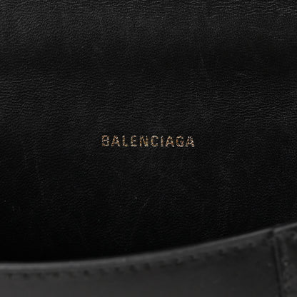 Balenciaga Shiny Box Calfskin Hourglass Top Handle Bag XS Black 6 of 13