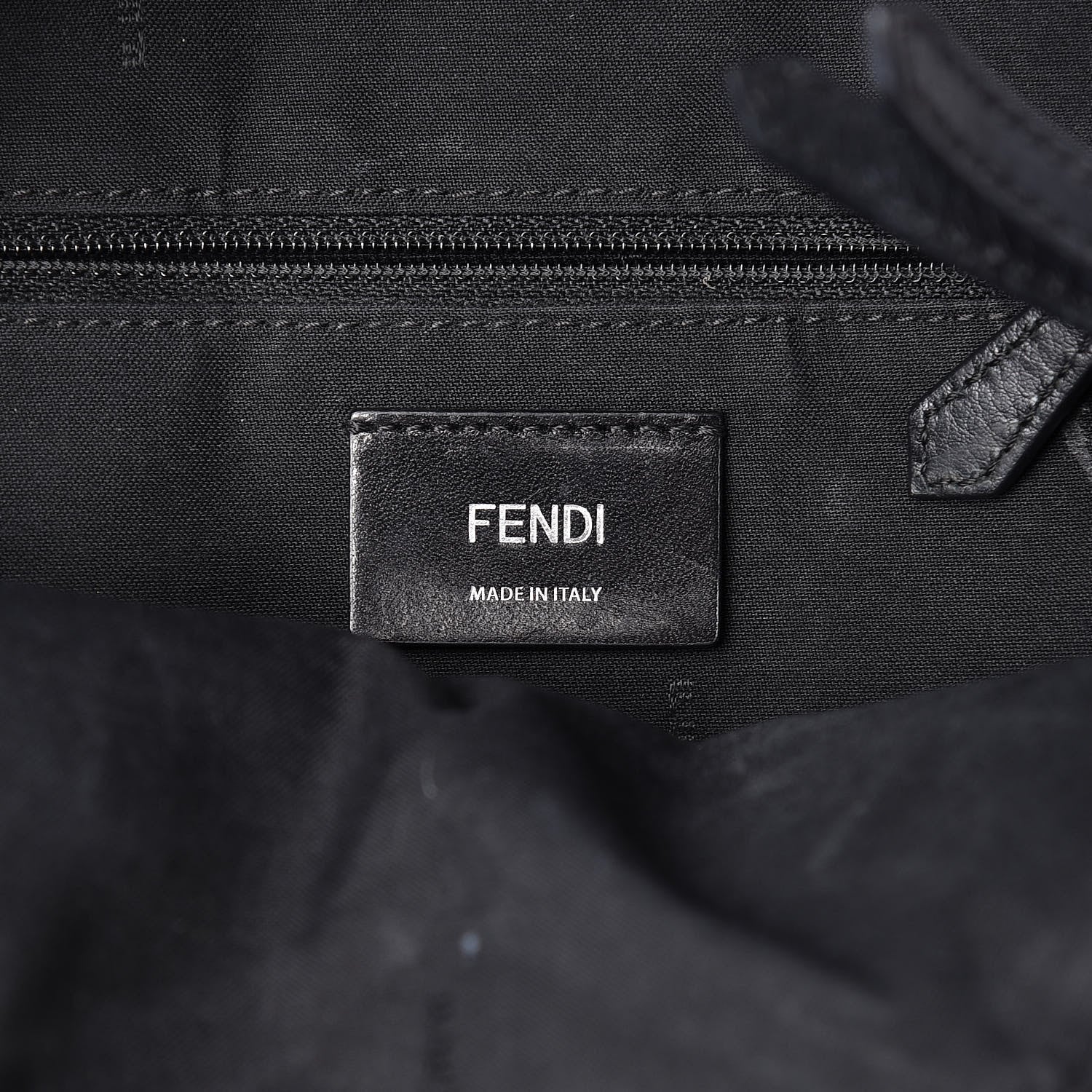 Fendi Nylon Vitello Fox Goat Fur Monster Eyes Mini Backpack Black Multicolor Sky 6 of 17