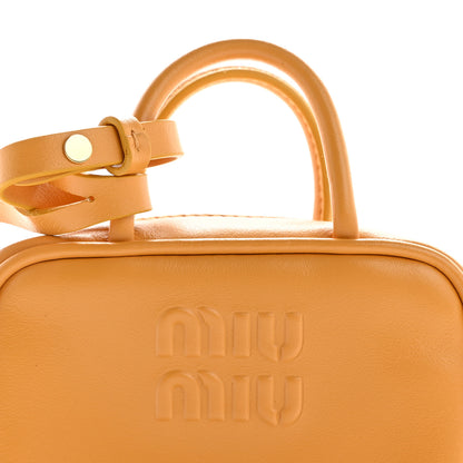 Miu Miu Calfskin Beau Micro Bag Pomegranate Yellow 8 of 11