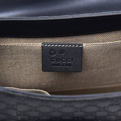 Gucci Soft Microguccissima Medium Emily Chain Shoulder Bag Blue 6 of 11