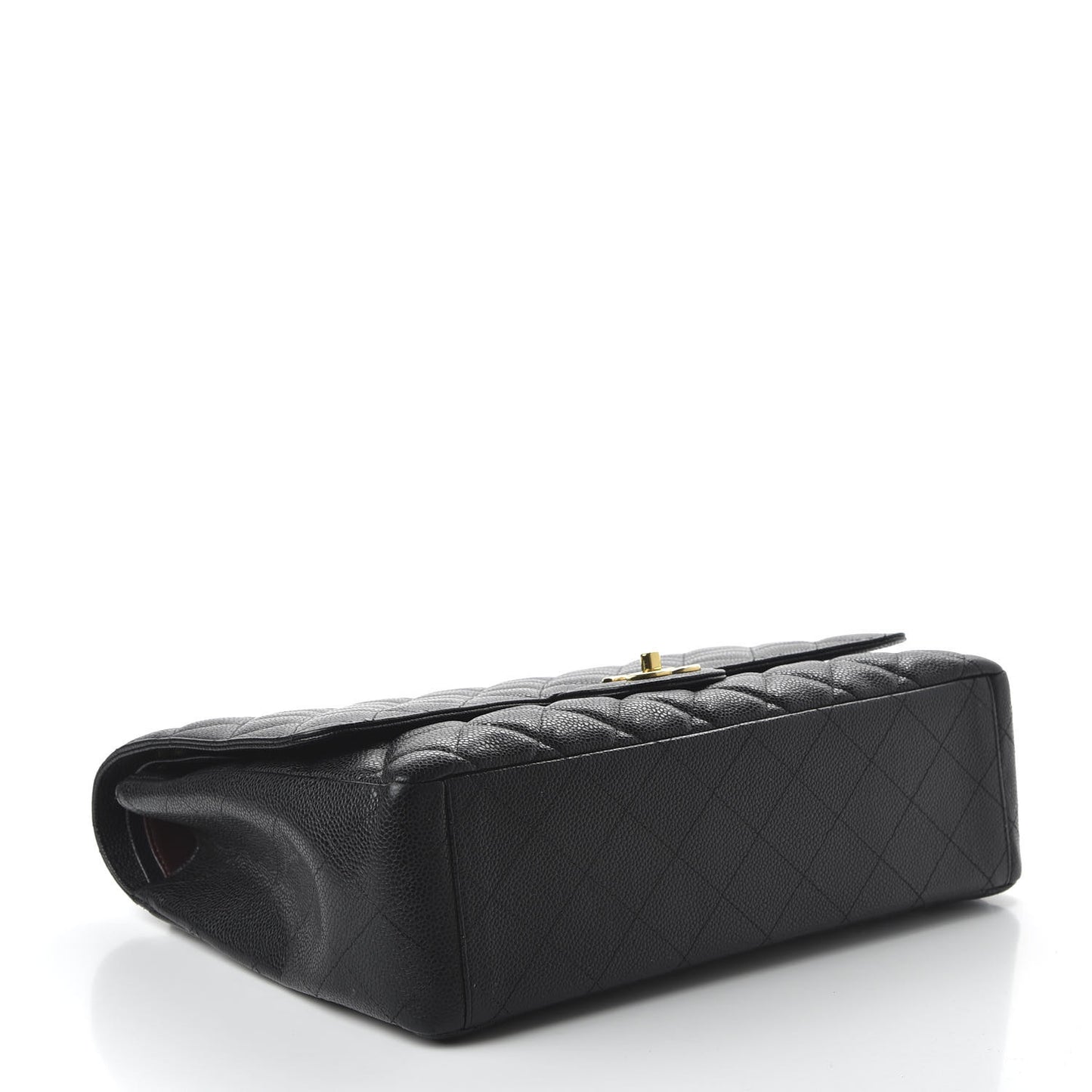 Caviar Quilted Maxi Double Flap Black