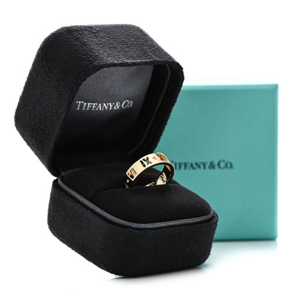 Tiffany 18K Yellow Gold Diamond Wide Atlas Pierced Ring 47 4.25 5 of 5