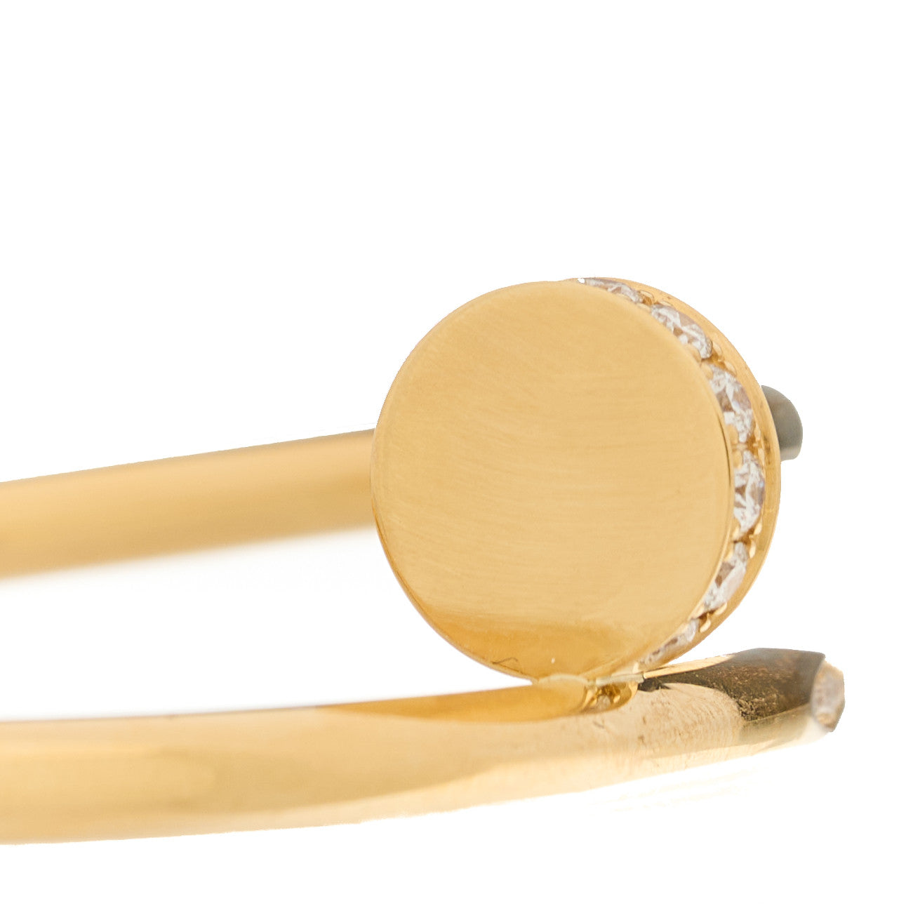 Cartier 18K Yellow Gold Diamond Juste Un Clou Bracelet 17 3 of 4
