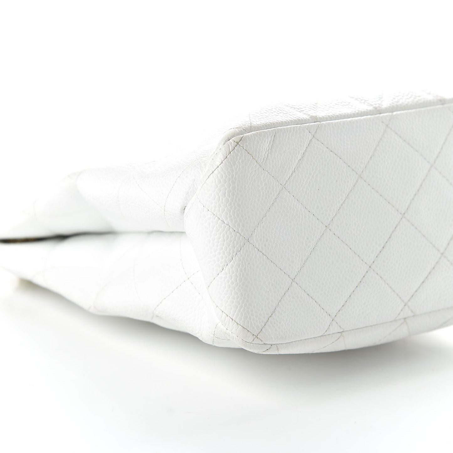 Caviar Quilted Shoulder Bag White