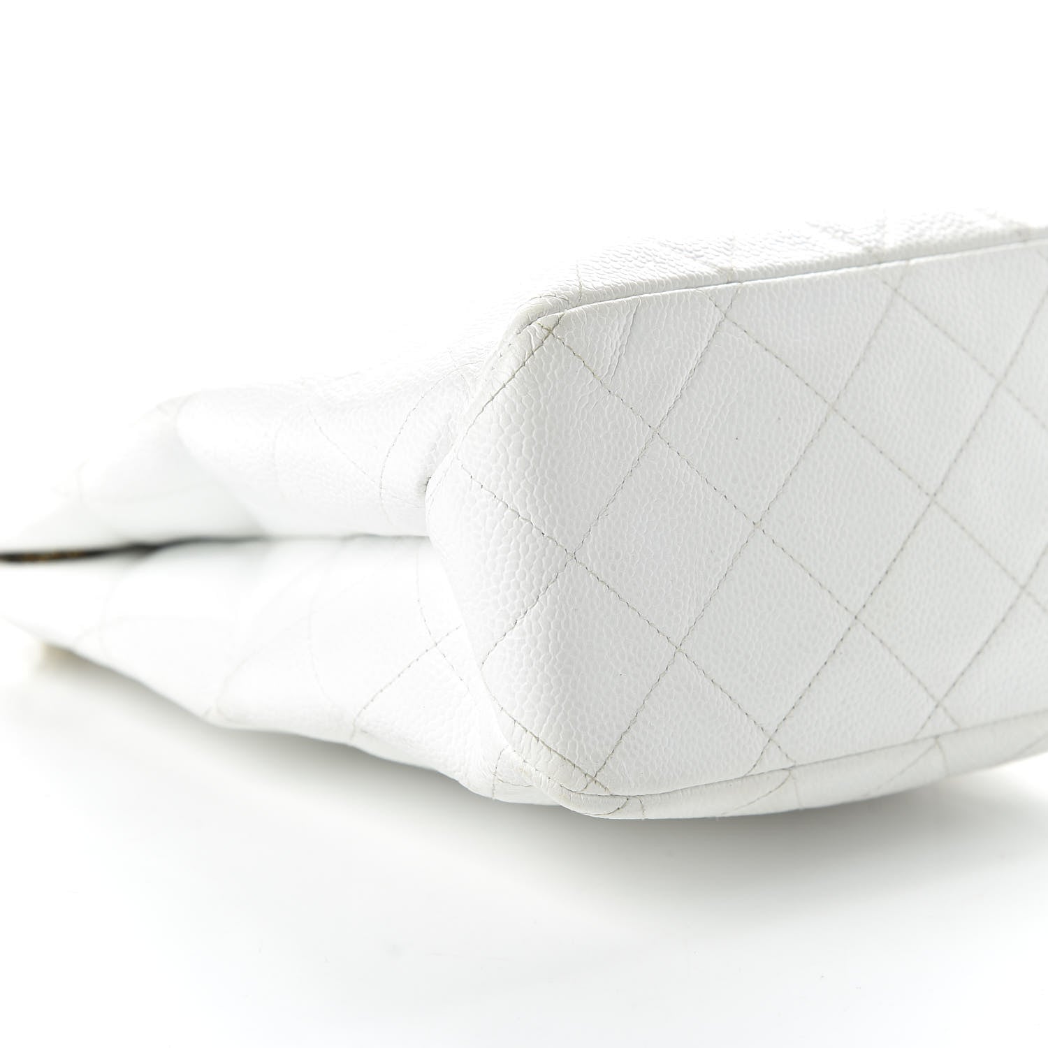Chanel Caviar Quilted Shoulder Bag White 6 of 10