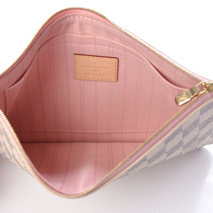 Louis Vuitton Damier Azur Neverfull MM GM Pochette Rose Ballerine 5 of 7
