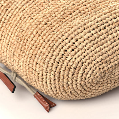 Loewe Calfskin Raffia Bucket Bag Natural Tan 9 of 10