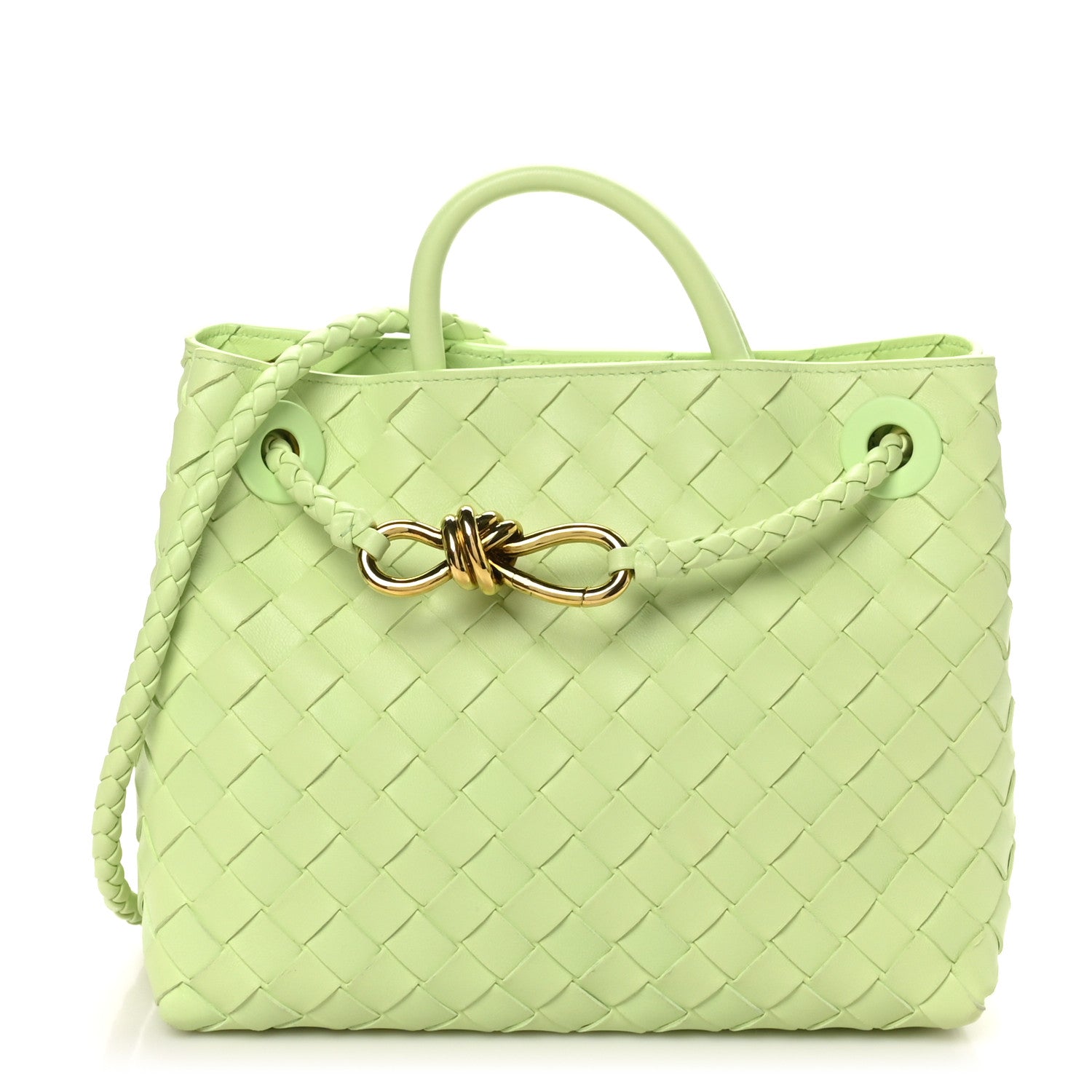 Bottega Veneta Nappa Intrecciato Small Andiamo Shoulder Bag Fennel 1 of 9