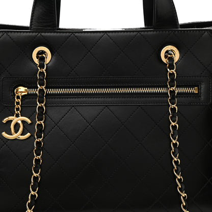 Chanel Denim Calfskin Quilted Tote Black 8 of 10