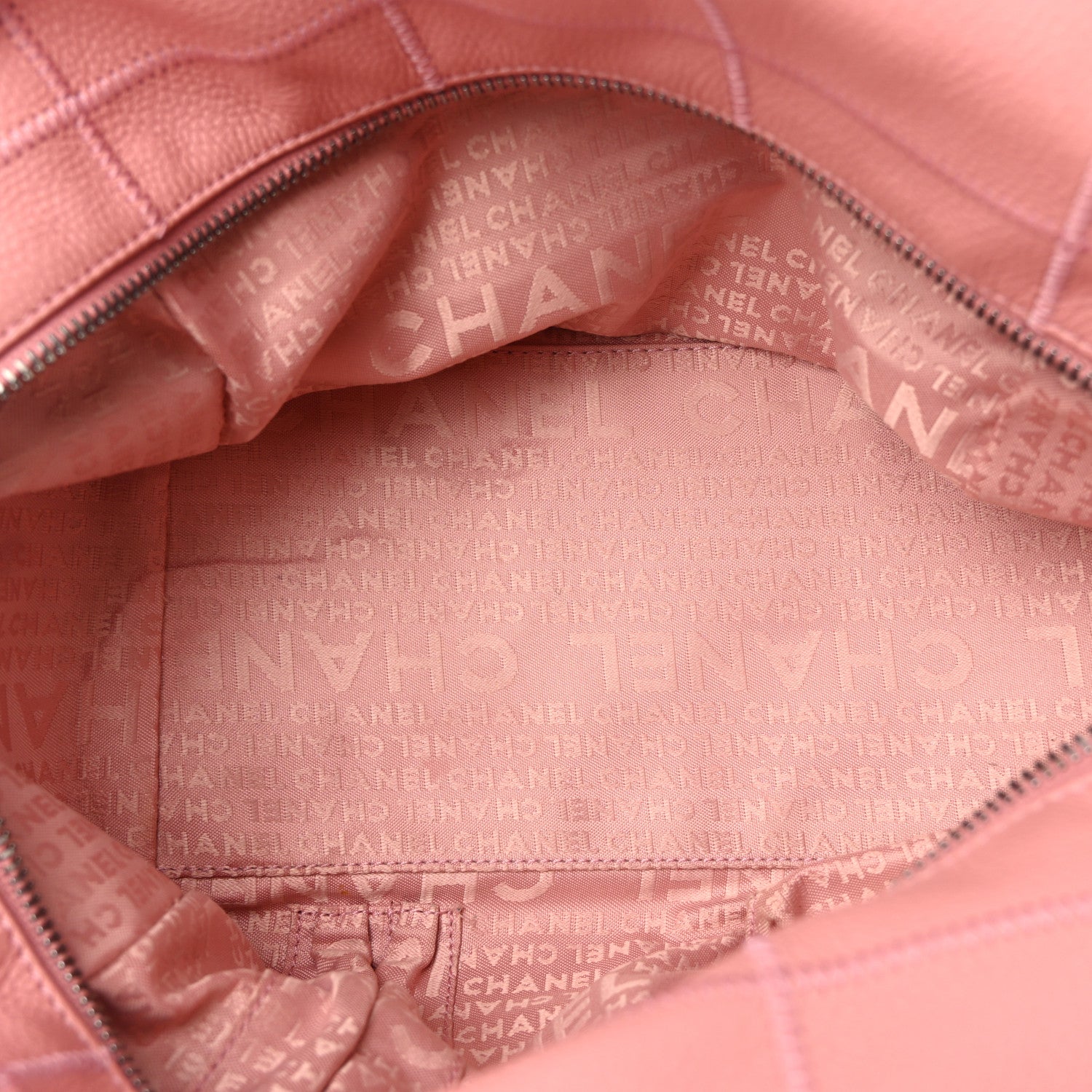 Chanel Caviar Square Stitched Bowler Pink 5 of 11