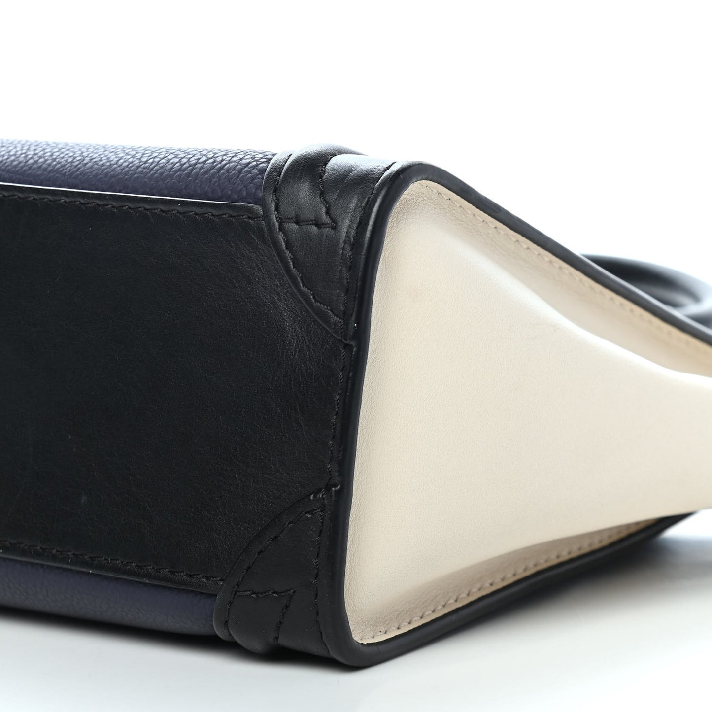 Bullhide Calfskin Nano Tri-Color Luggage Navy Multicolor