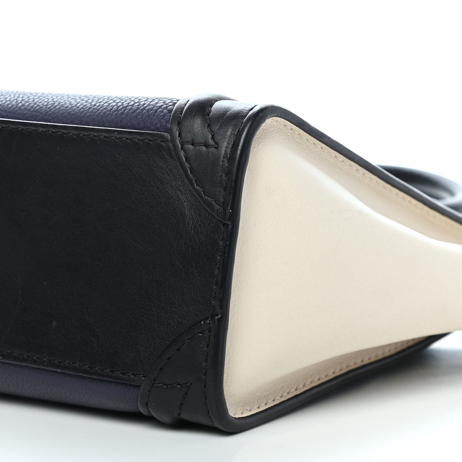 Celine Bullhide Calfskin Nano Tri-Color Luggage Navy Multicolor 8 of 8