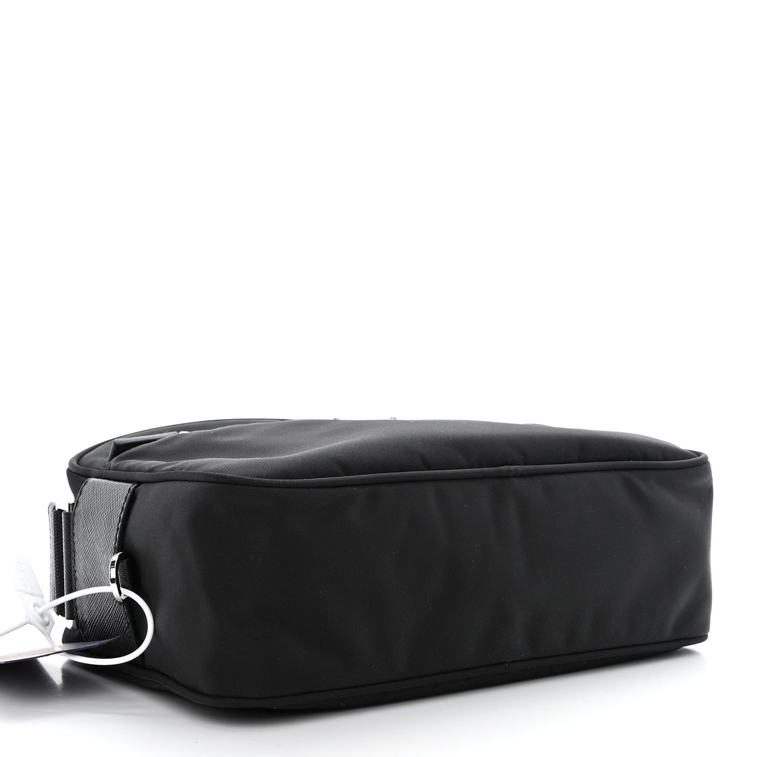 Prada Re-Nylon Vela Saffiano Pocket Double Zip Shoulder Bag Black 4 of 12