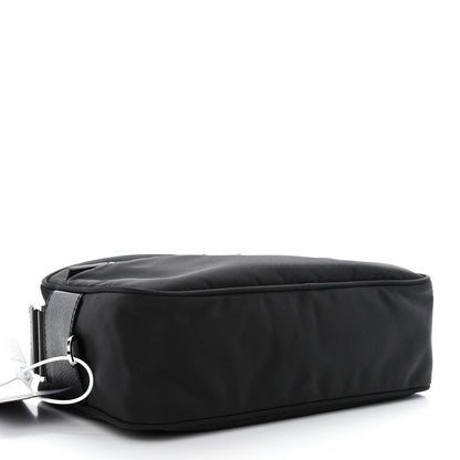 Prada Re-Nylon Vela Saffiano Pocket Double Zip Shoulder Bag Black 4 of 12