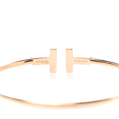 Tiffany 18K Rose Gold Mother of Pearl T Wire Bracelet 4 of 5