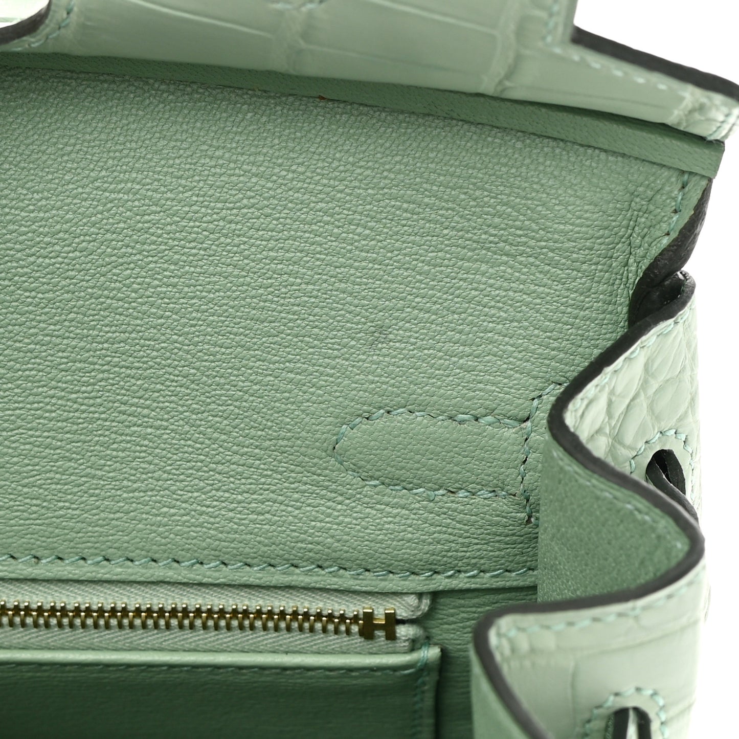 Matte Alligator Birkin 25 Vert D'eau