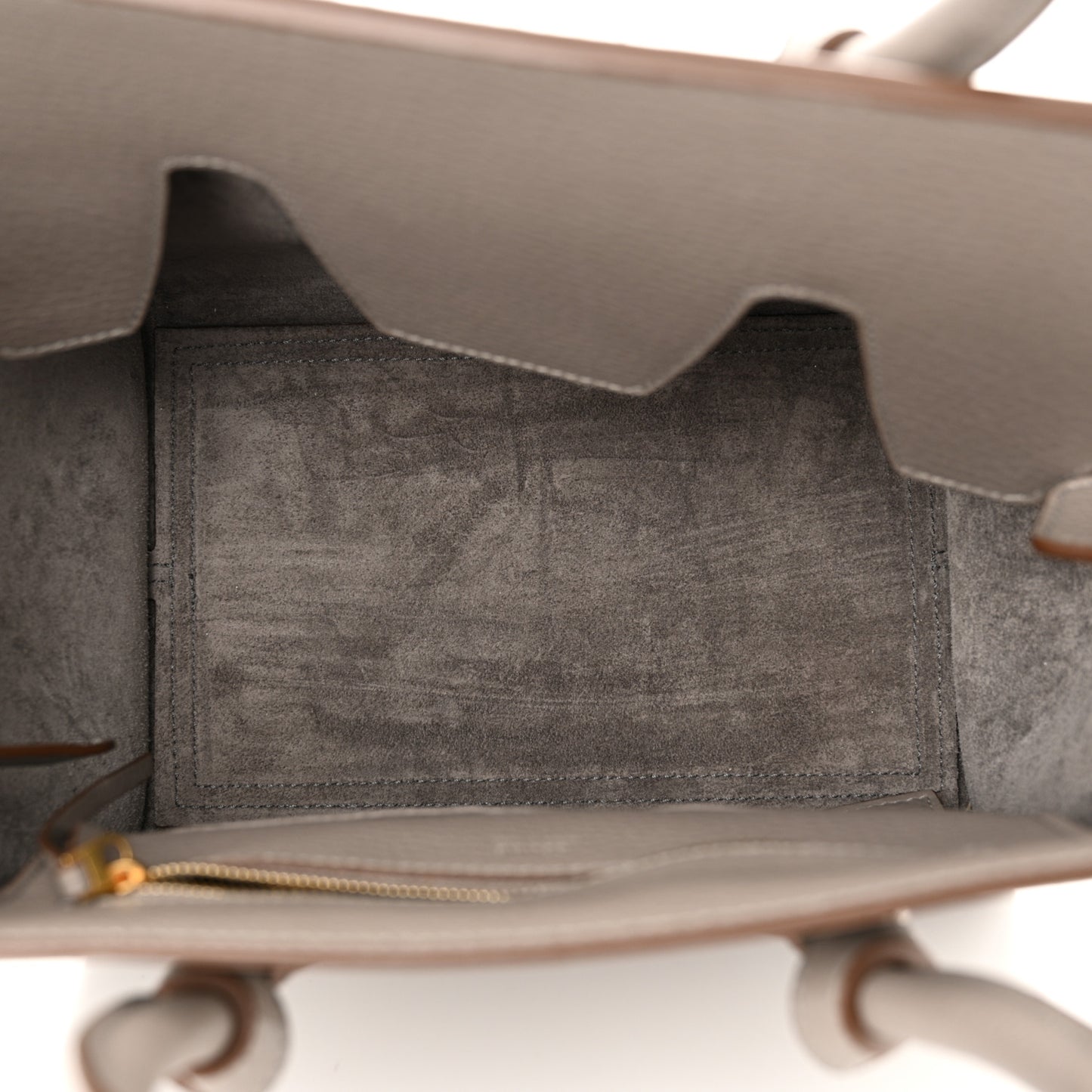 Crisped Calfskin Mini Tie Knot Tote Medium Grey