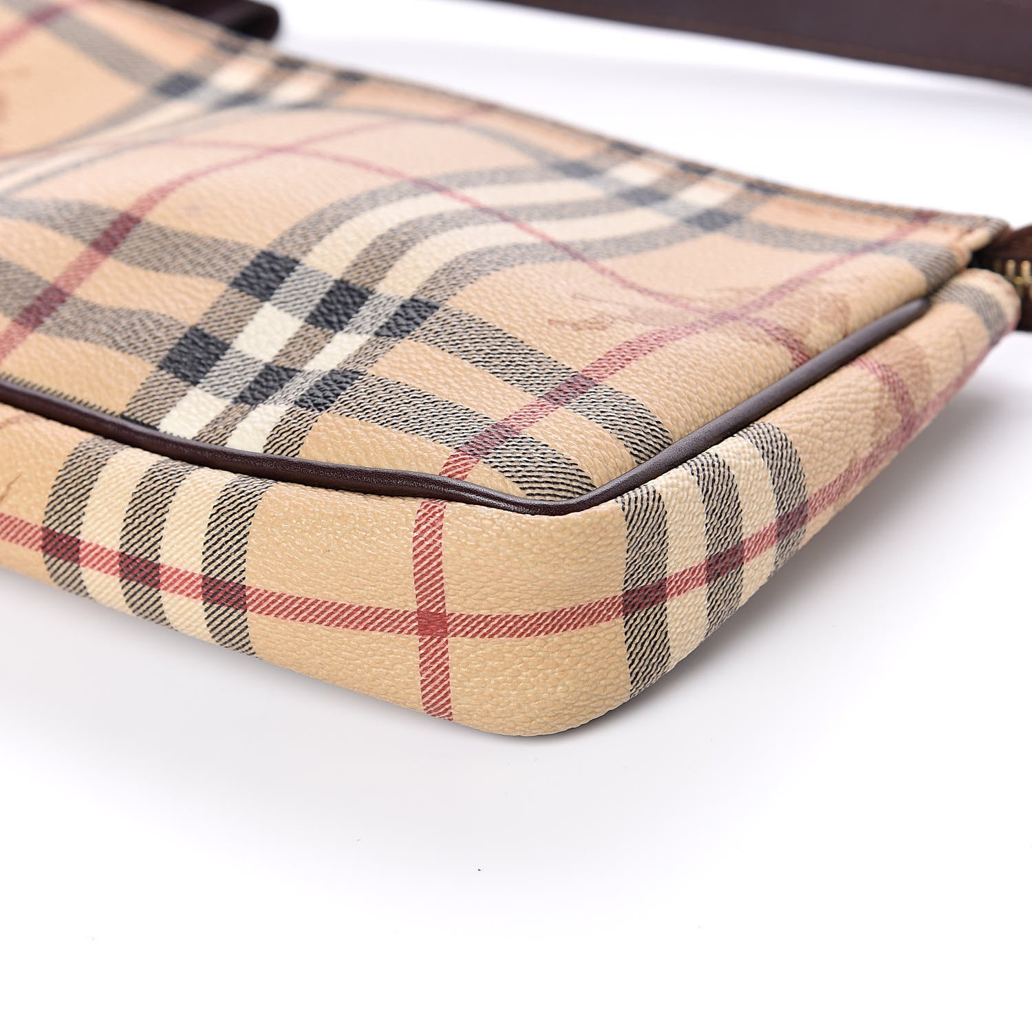 Burberry Haymarket Check Pochette Chocolate 9 of 10