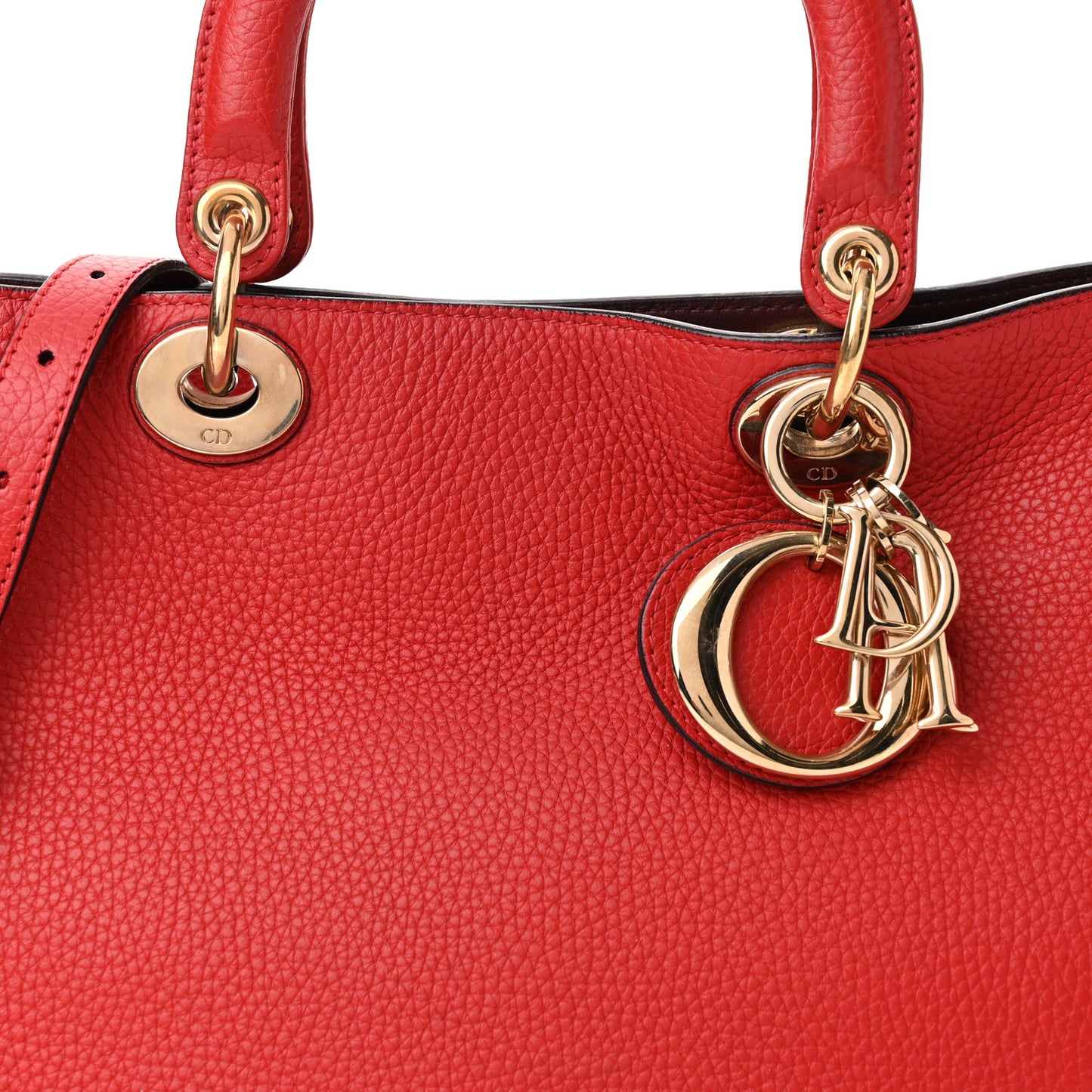 Calfskin Medium Diorissimo Tote Red