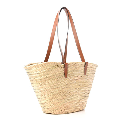 Celine Raffia Calfskin Triomphe Medium Panier Tan 3 of 9