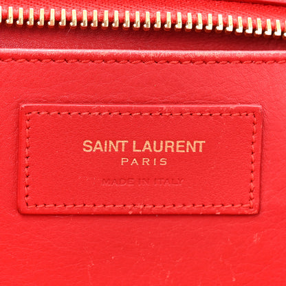 Saint Laurent Calfskin Small Monogram Cabas Lipstick Red 6 of 25