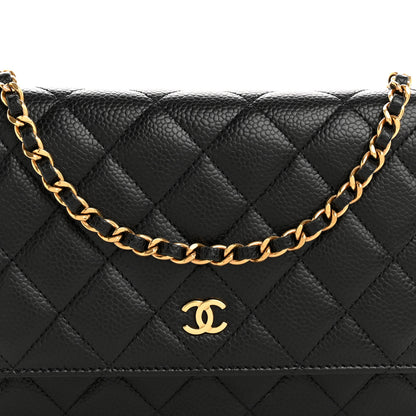 Chanel Caviar Quilted Wallet On Chain WOC Black 9 of 11