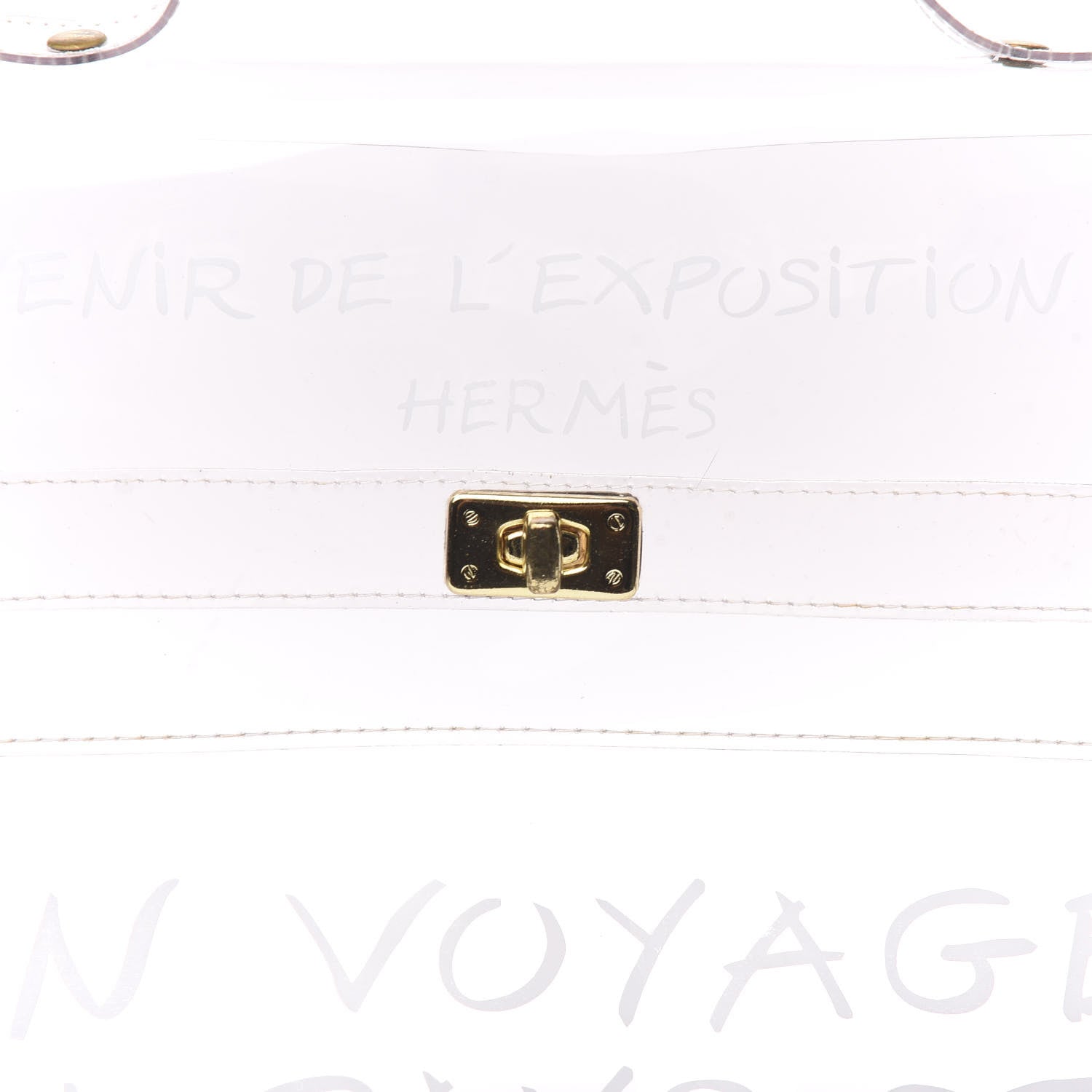 Hermes Vinyl Souvenir De L'Exposition Kelly Transparent 9 of 9