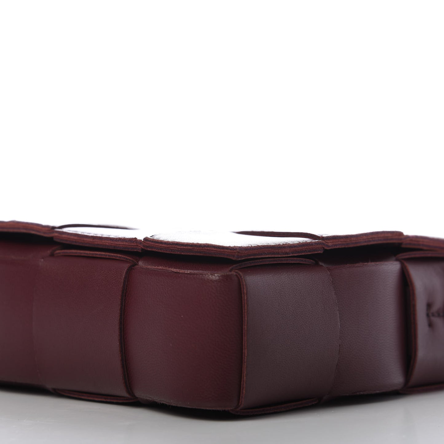 Lambskin Maxi Intrecciato Cassette Crossbody Bag Bordeaux