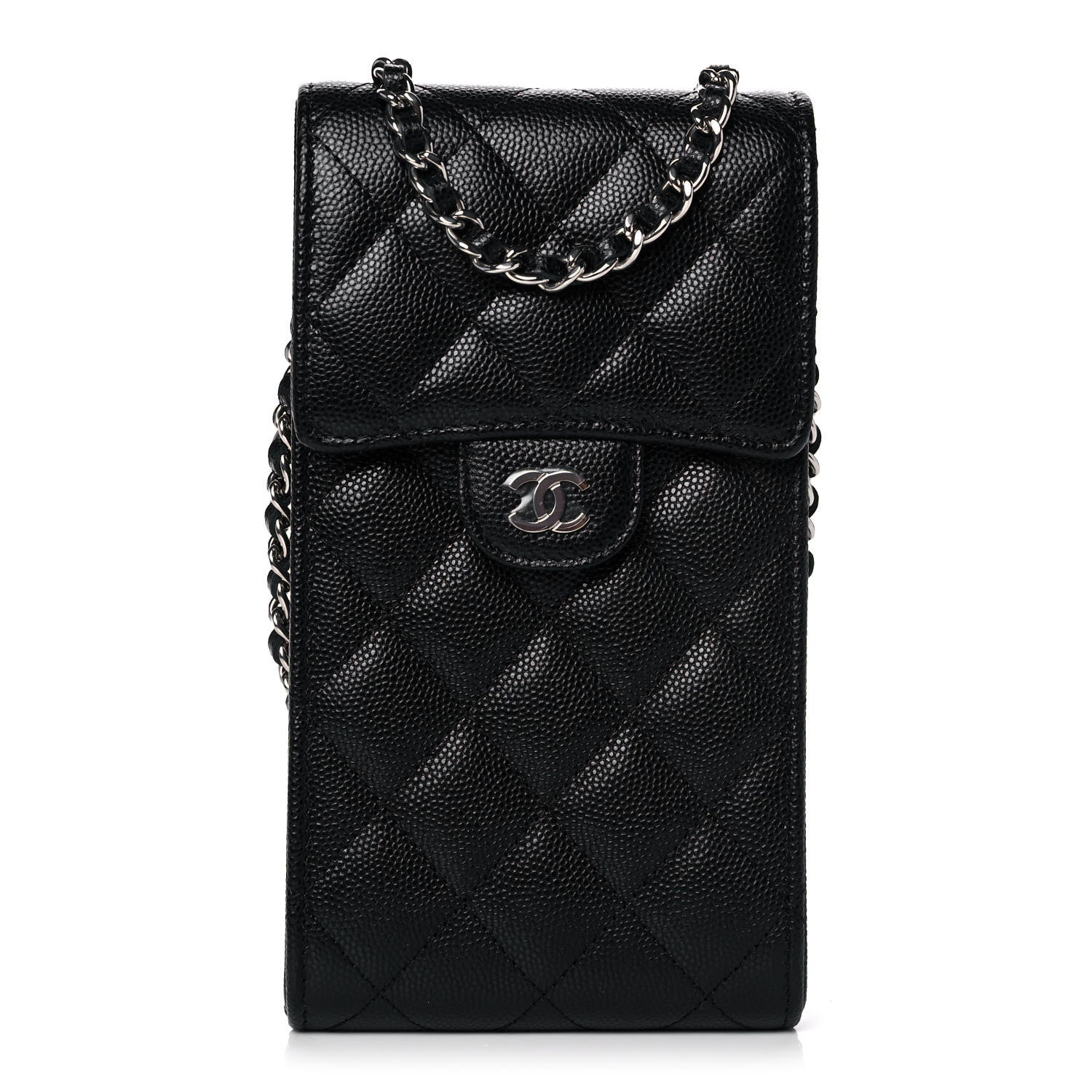 Chanel Caviar Quilted Classic Phone Holder Black 1 of 12