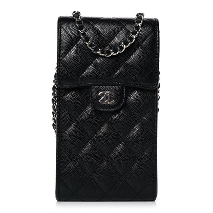 Chanel Caviar Quilted Classic Phone Holder Black 1 of 12