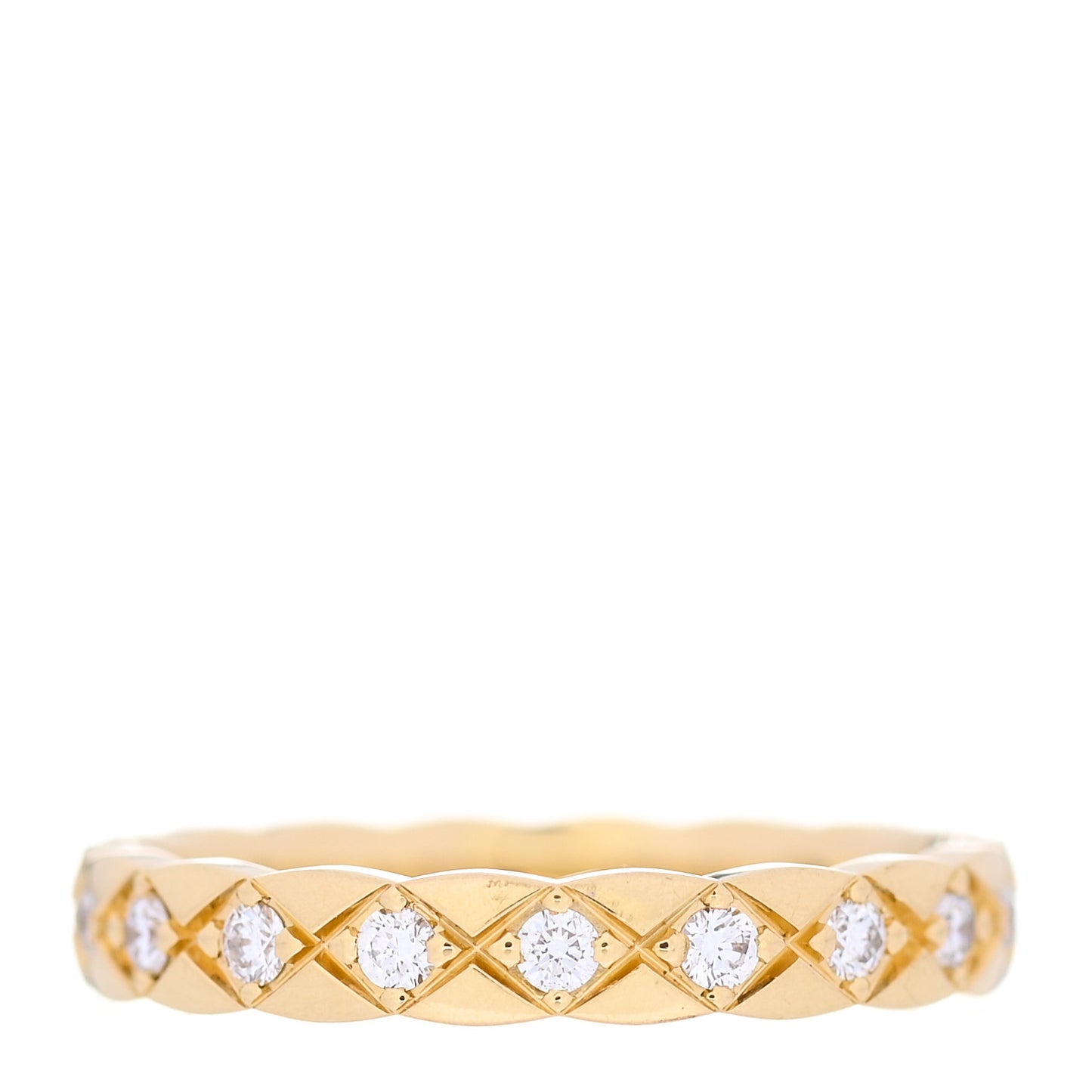 18K Yellow Gold Diamond Mini Coco Crush Ring 52 6