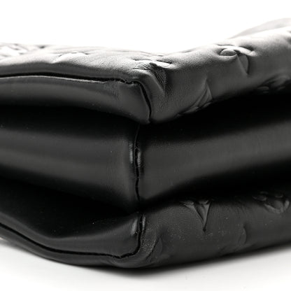 Louis Vuitton Lambskin Embossed Monogram Coussin MM Black 11 of 13