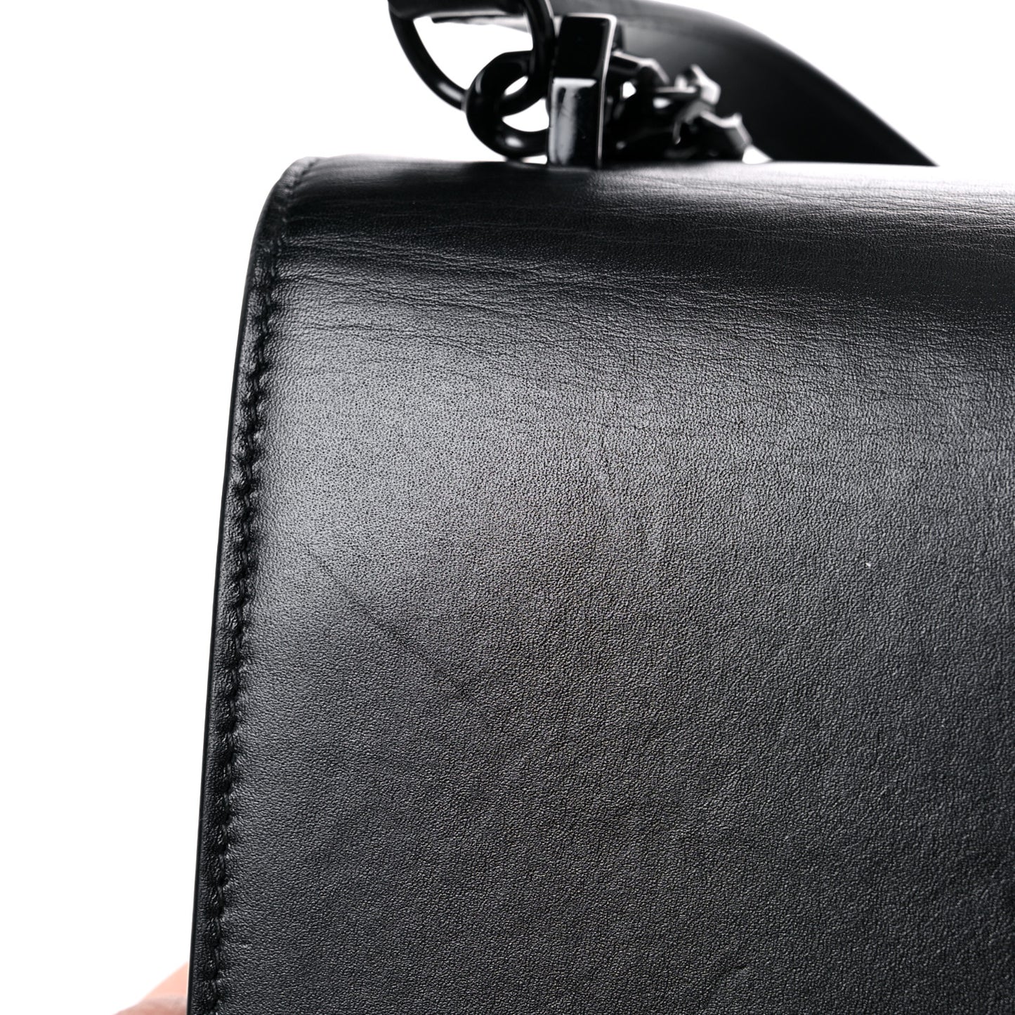 Calfskin Knuckle Shoulder Bag Black